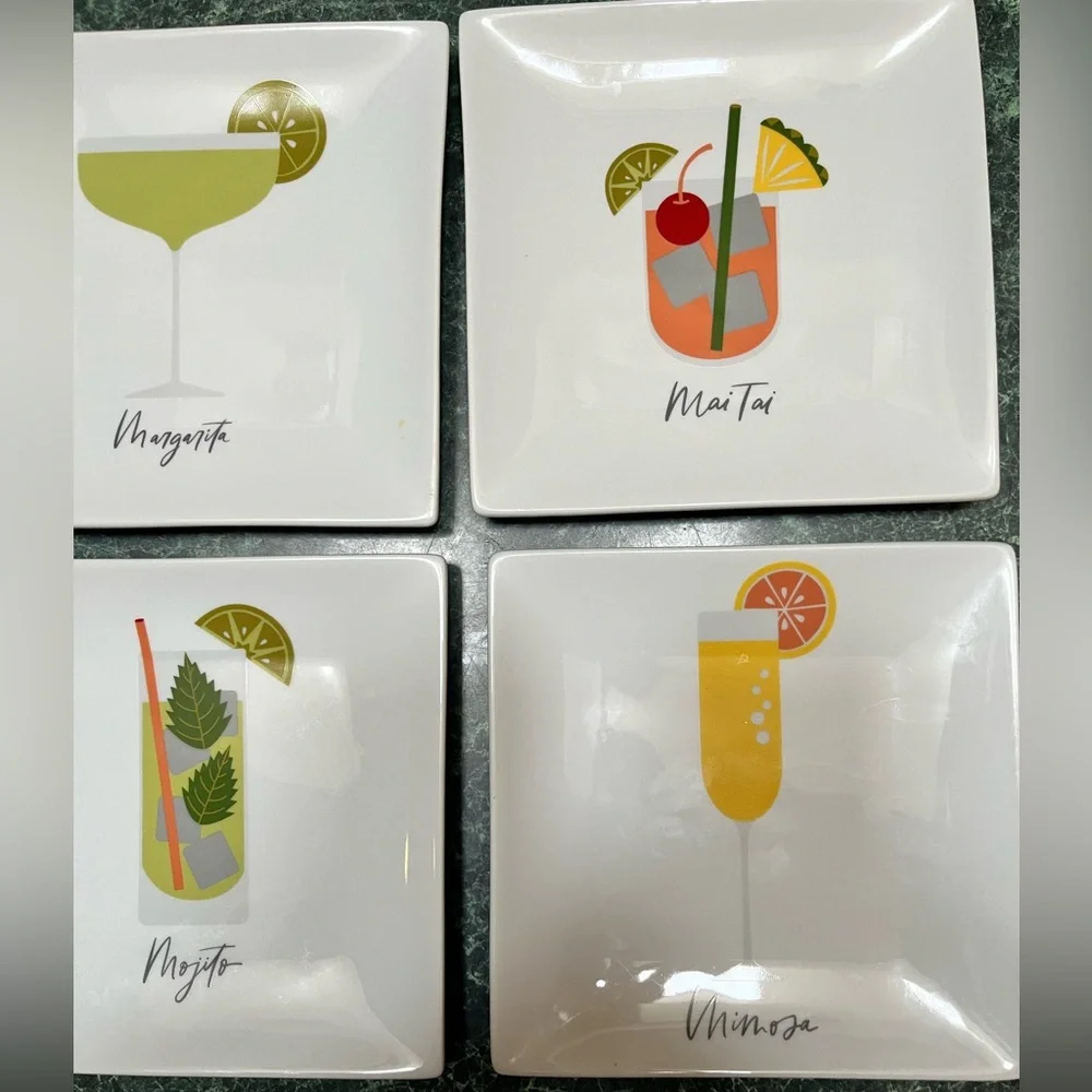 Crate & Barrel 6 Appetizer Plates - Picture 3 of 4